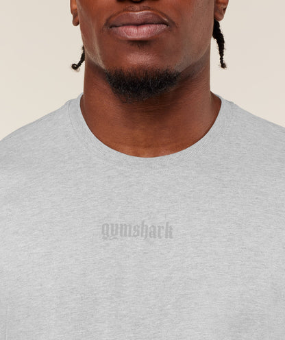 Gymshark Olde English T-Shirt Bros Soft Grey Marl