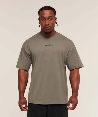 Gymshark Olde English T-Shirt Camo Brown