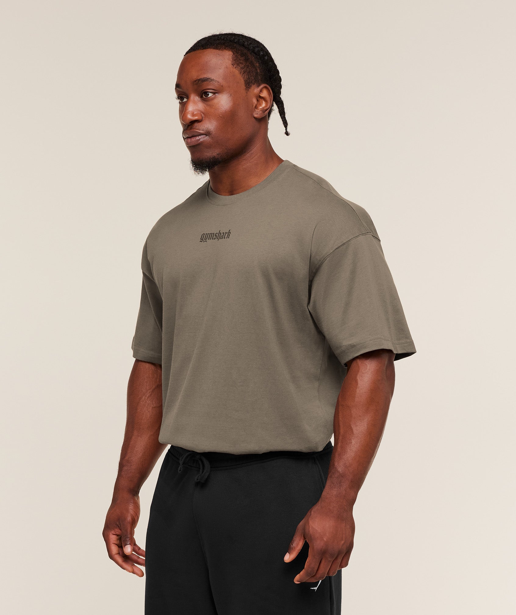 Gymshark Olde English T-Shirt Camo Brown