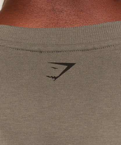 Gymshark Olde English T-Shirt Camo Brown