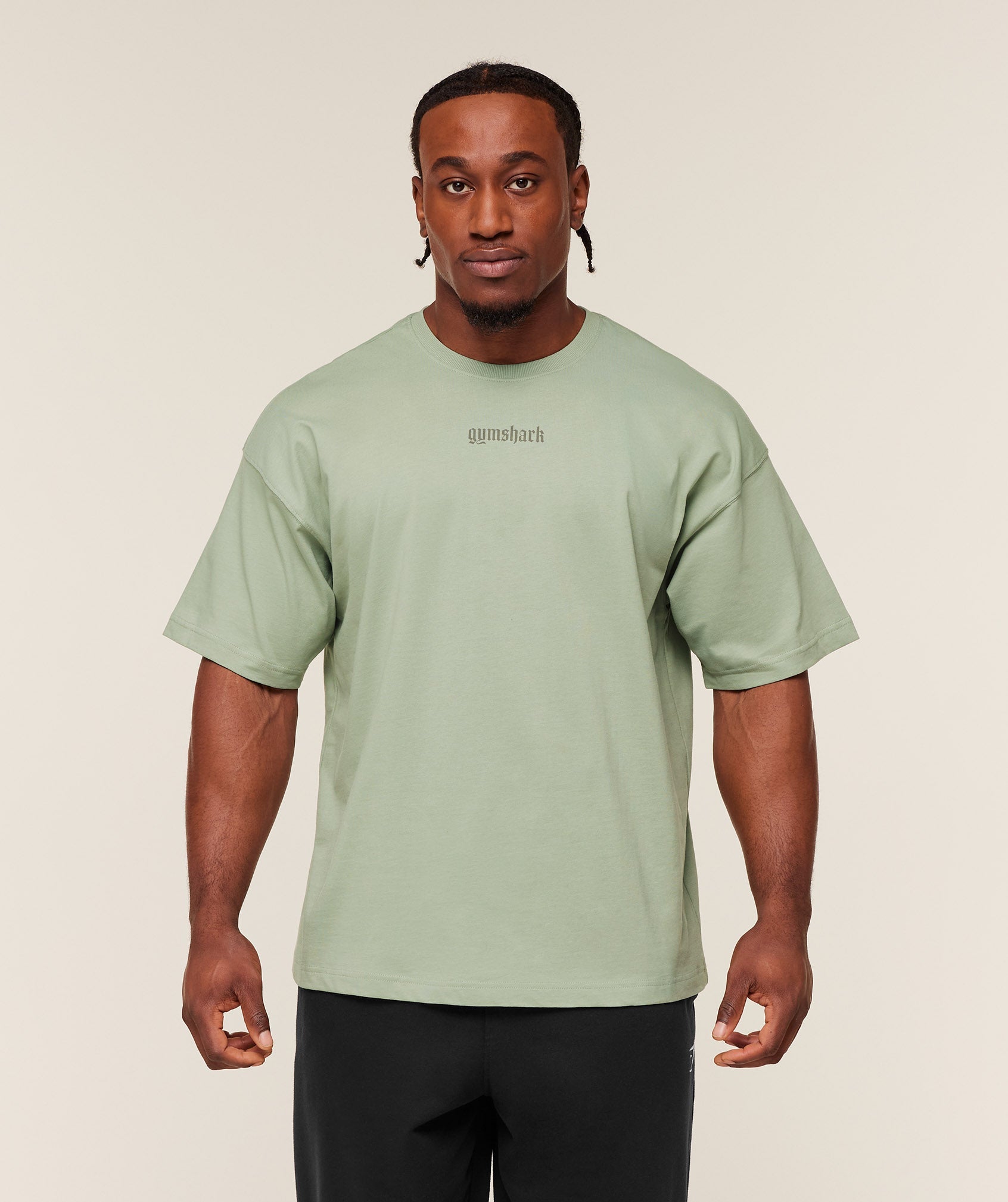 Gymshark Olde English T-Shirt Gs Haze Green