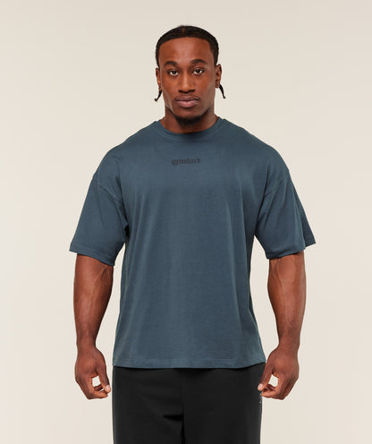 Gymshark Olde English T-Shirt Gs Stealth Blue