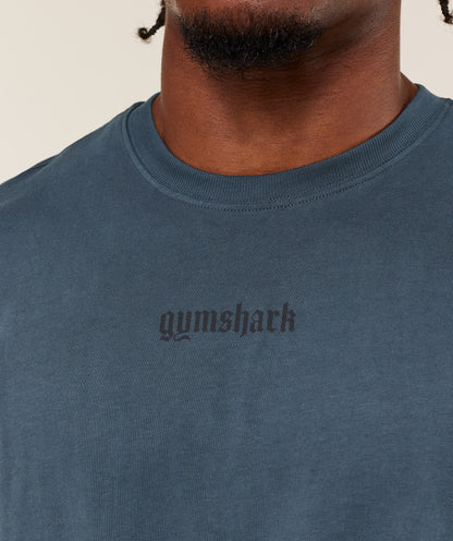 Gymshark Olde English T-Shirt Gs Stealth Blue