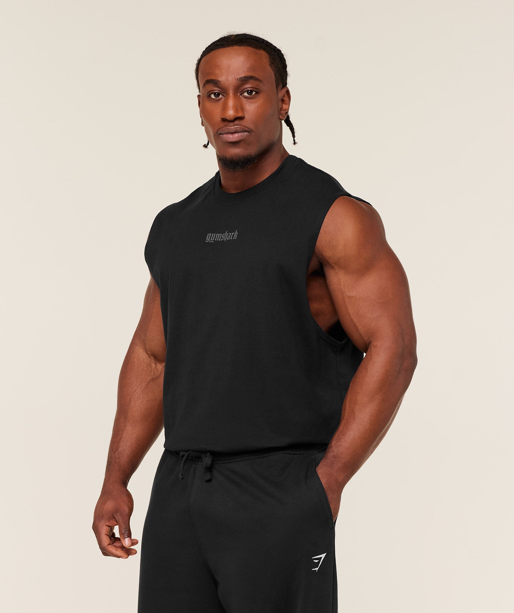 Gymshark Olde English Tank Gs Black