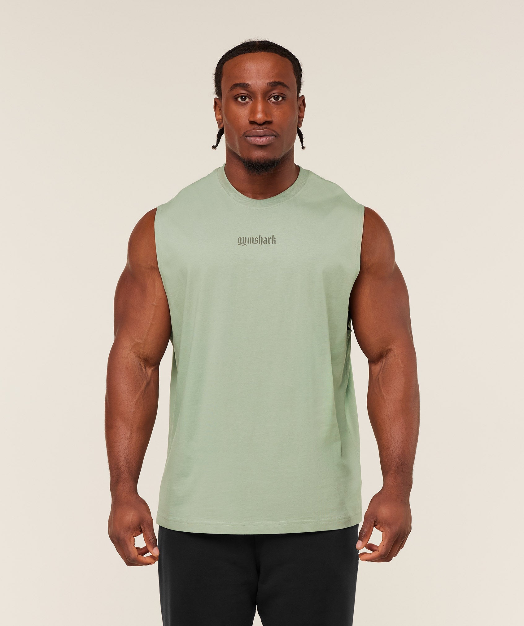 Gymshark Olde English Tank Gs Haze Green