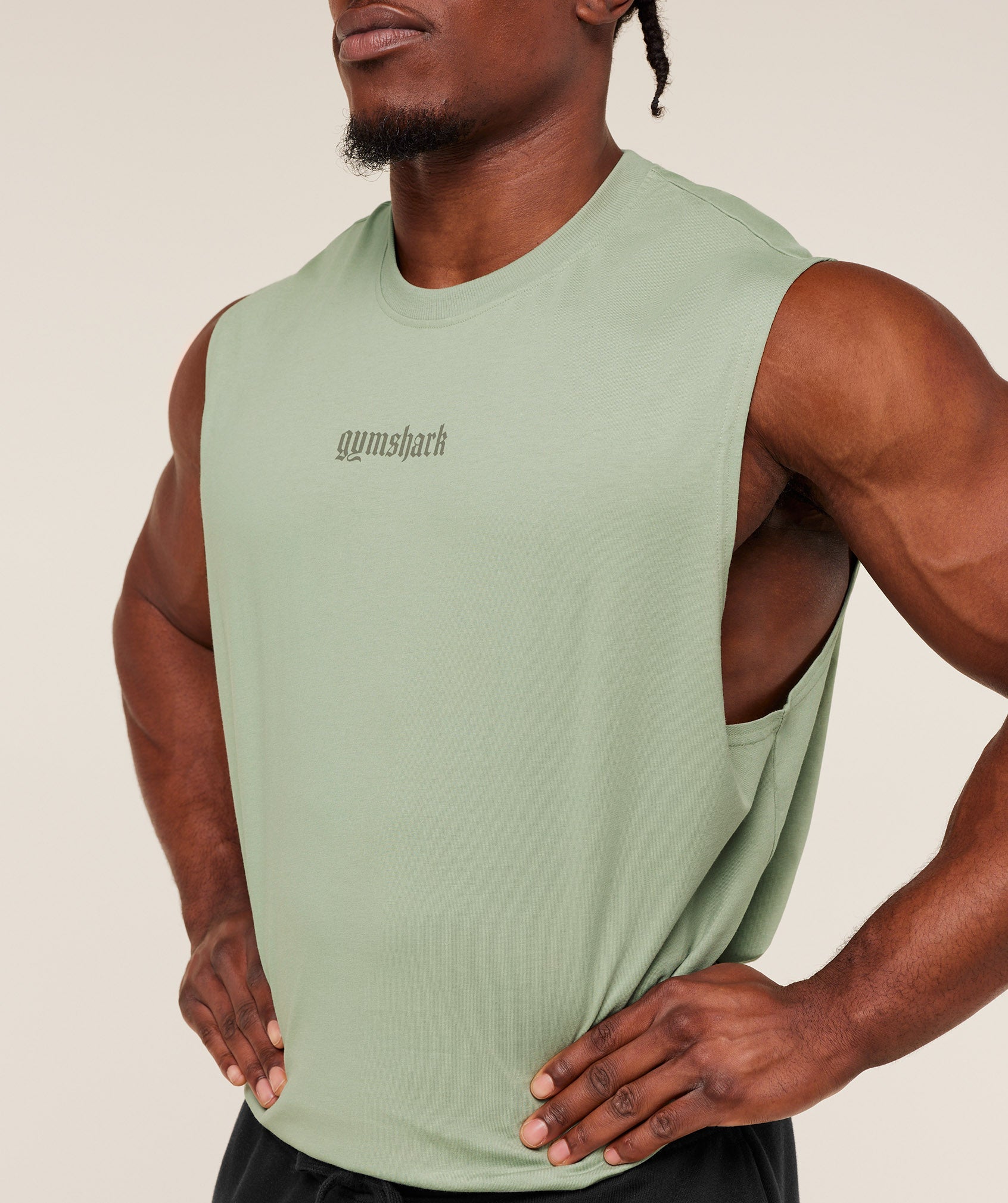 Gymshark Olde English Tank Gs Haze Green
