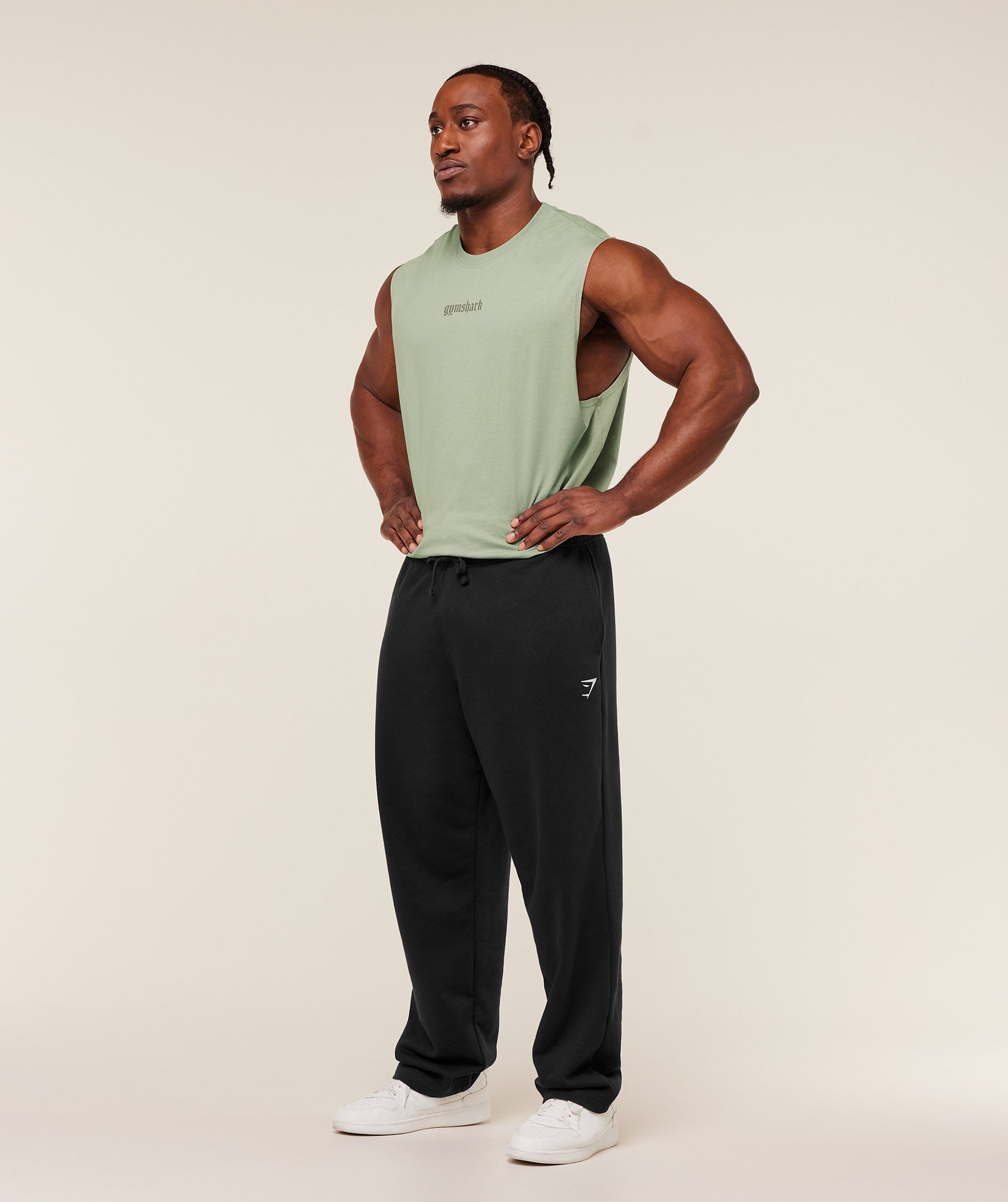 Gymshark Olde English Tank Gs Haze Green