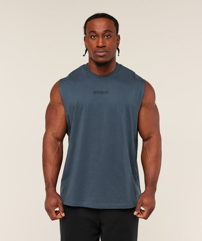 Gymshark Olde English Tank Gs Stealth Blue