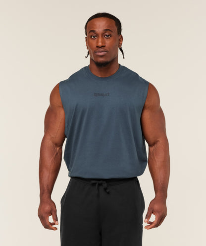Gymshark Olde English Tank Gs Stealth Blue