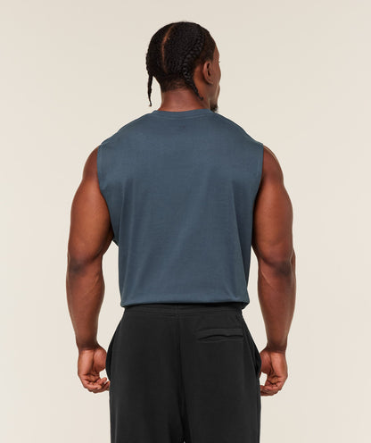 Gymshark Olde English Tank Gs Stealth Blue