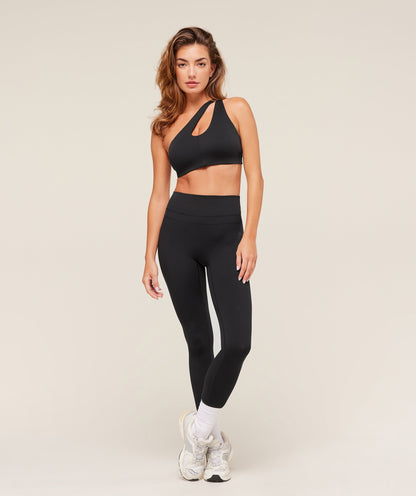 Women's Gymshark One Shoulder Sports Bra Black