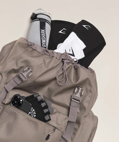 Women's Gymshark Bulk Backpack Linen Brown