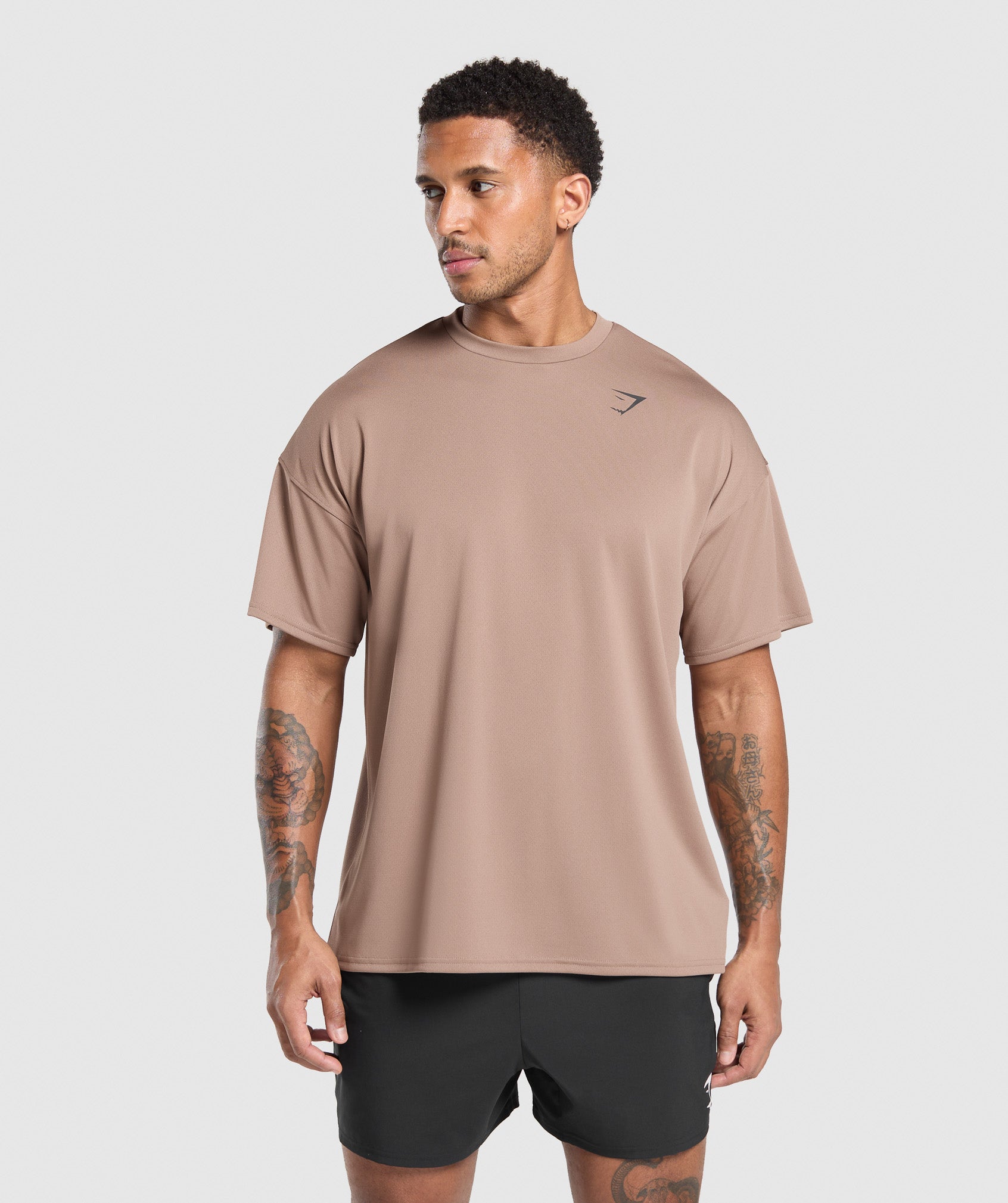 Gymshark Oversized Performance T-Shirt Mocha Mauve