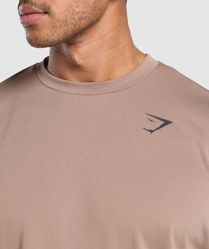 Gymshark Oversized Performance T-Shirt Mocha Mauve
