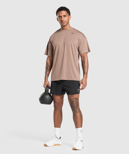 Gymshark Oversized Performance T-Shirt Mocha Mauve