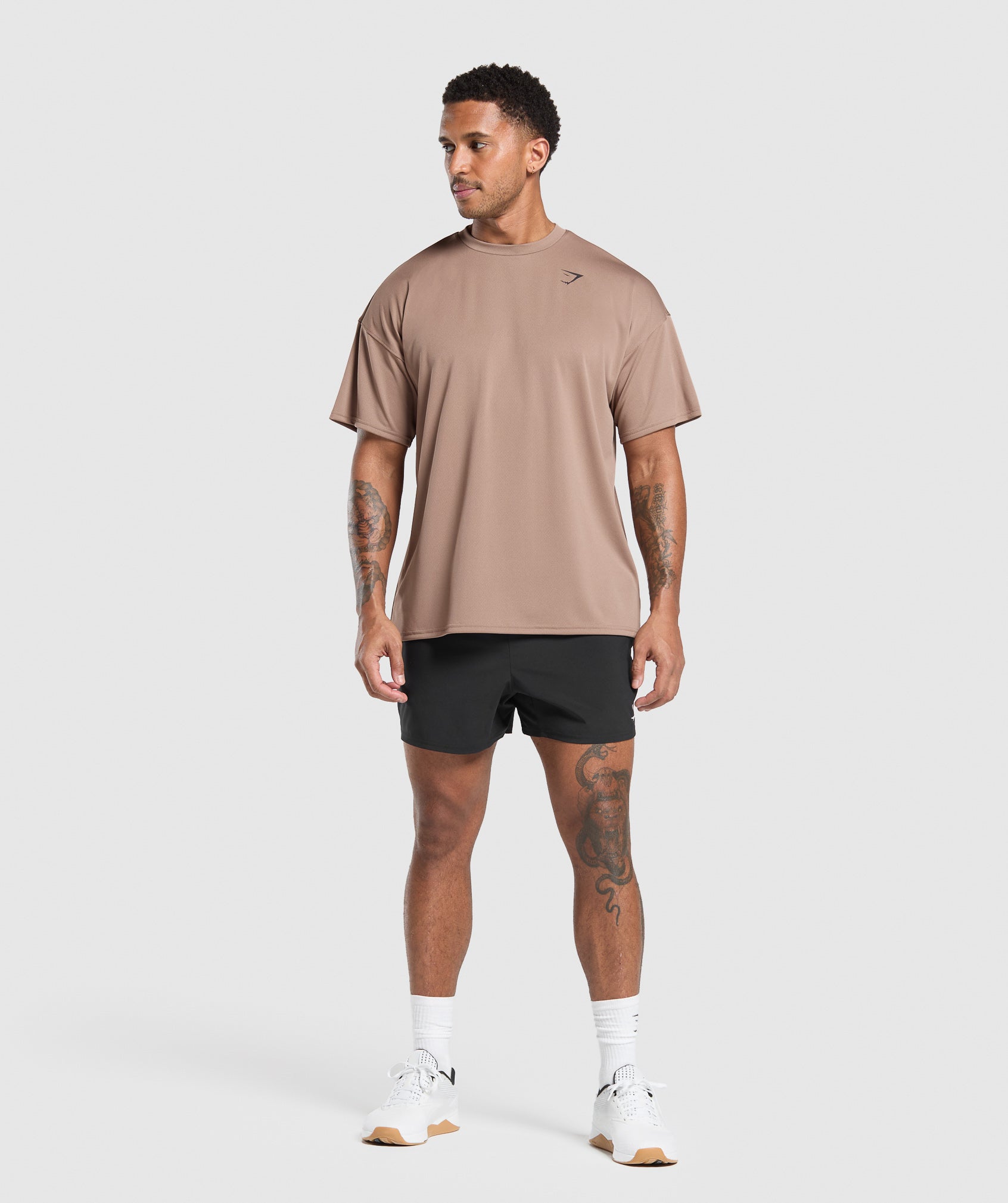 Gymshark Oversized Performance T-Shirt Mocha Mauve