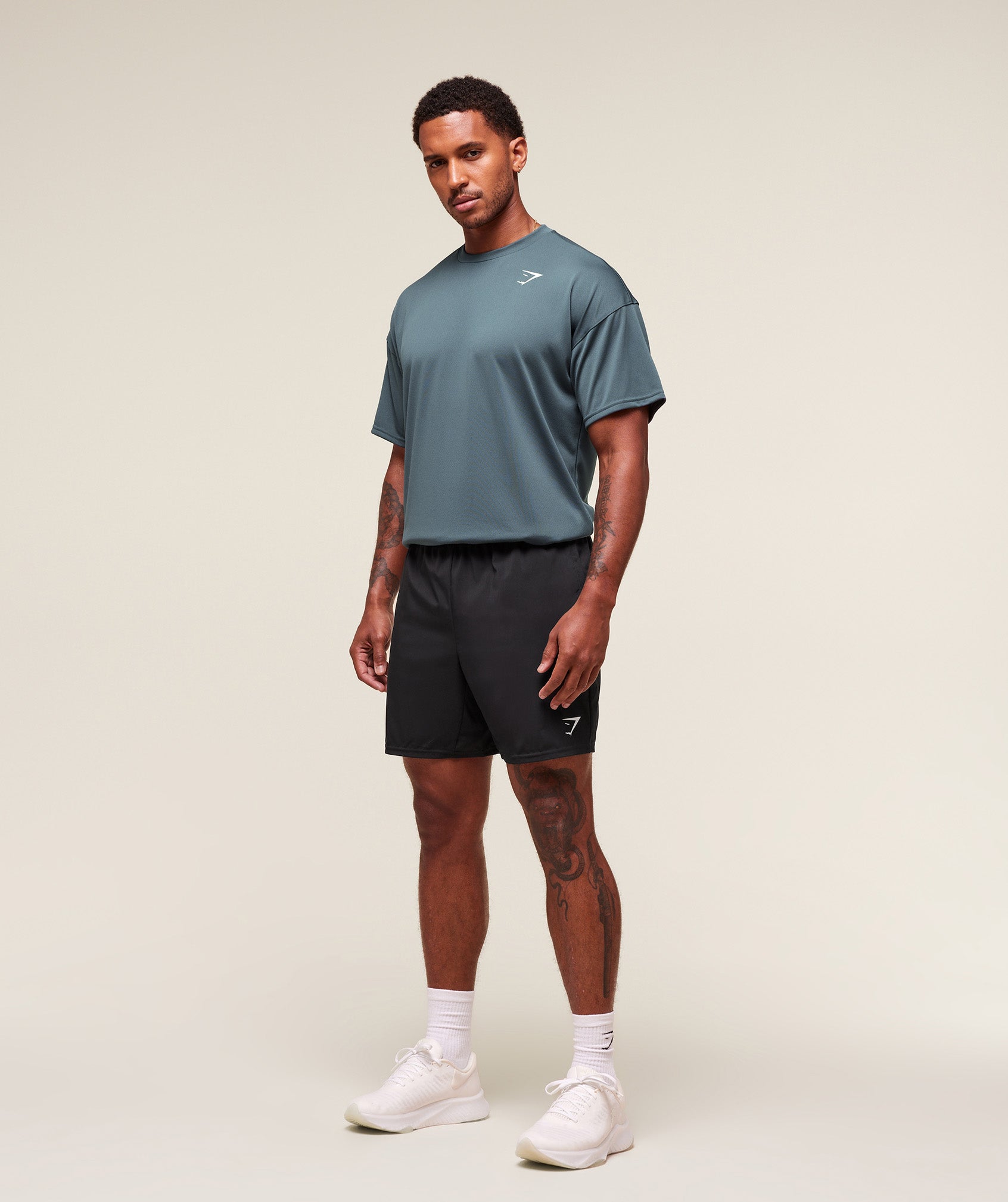 Gymshark Oversized Performance T-Shirt Titanium Blue