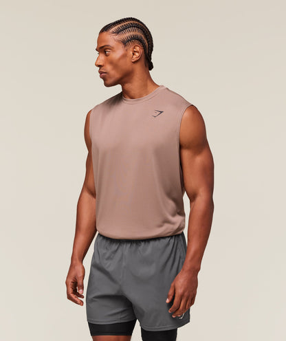 Gymshark Arrival Oversized Tank Mocha Mauve