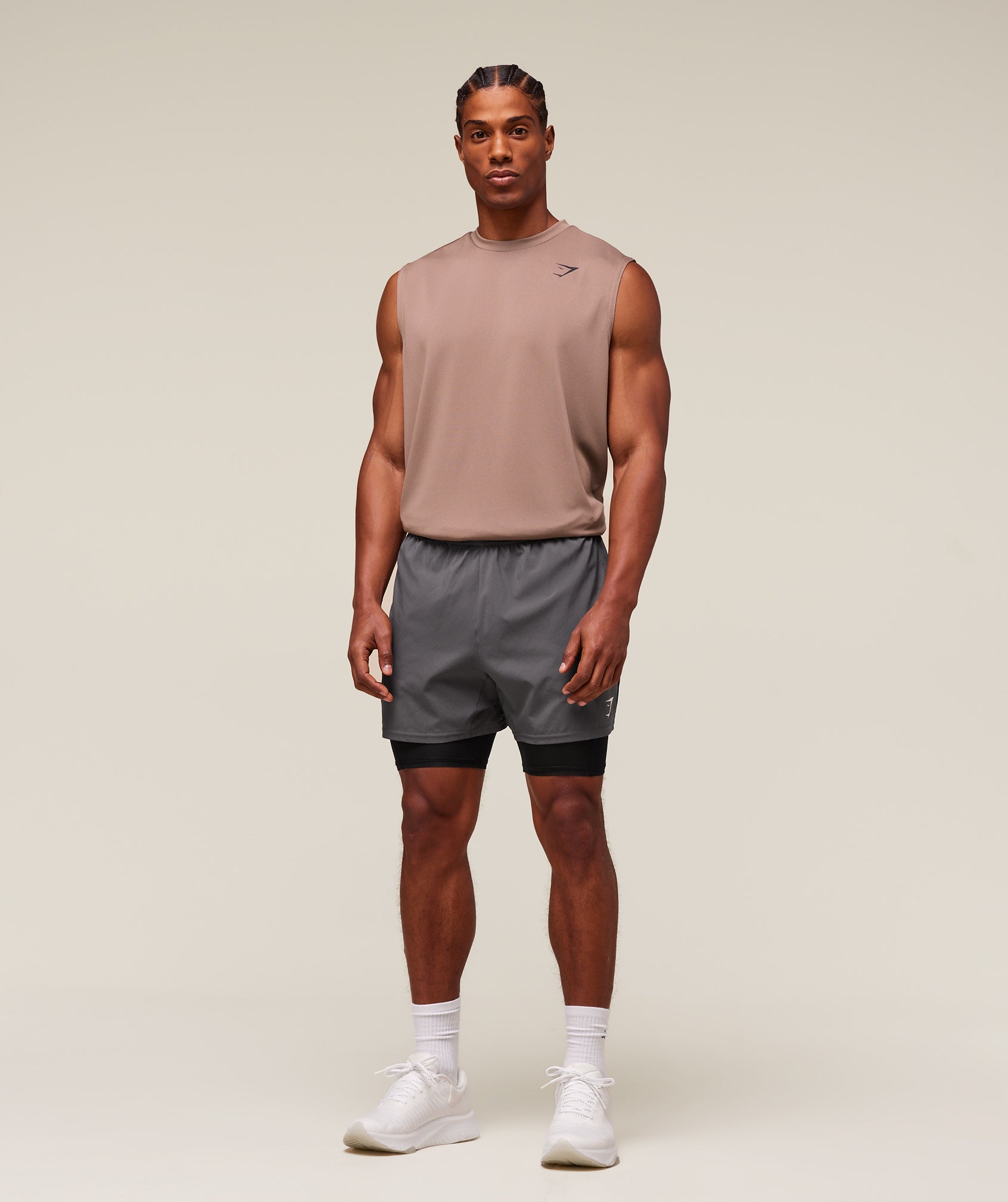 Gymshark Arrival Oversized Tank Mocha Mauve