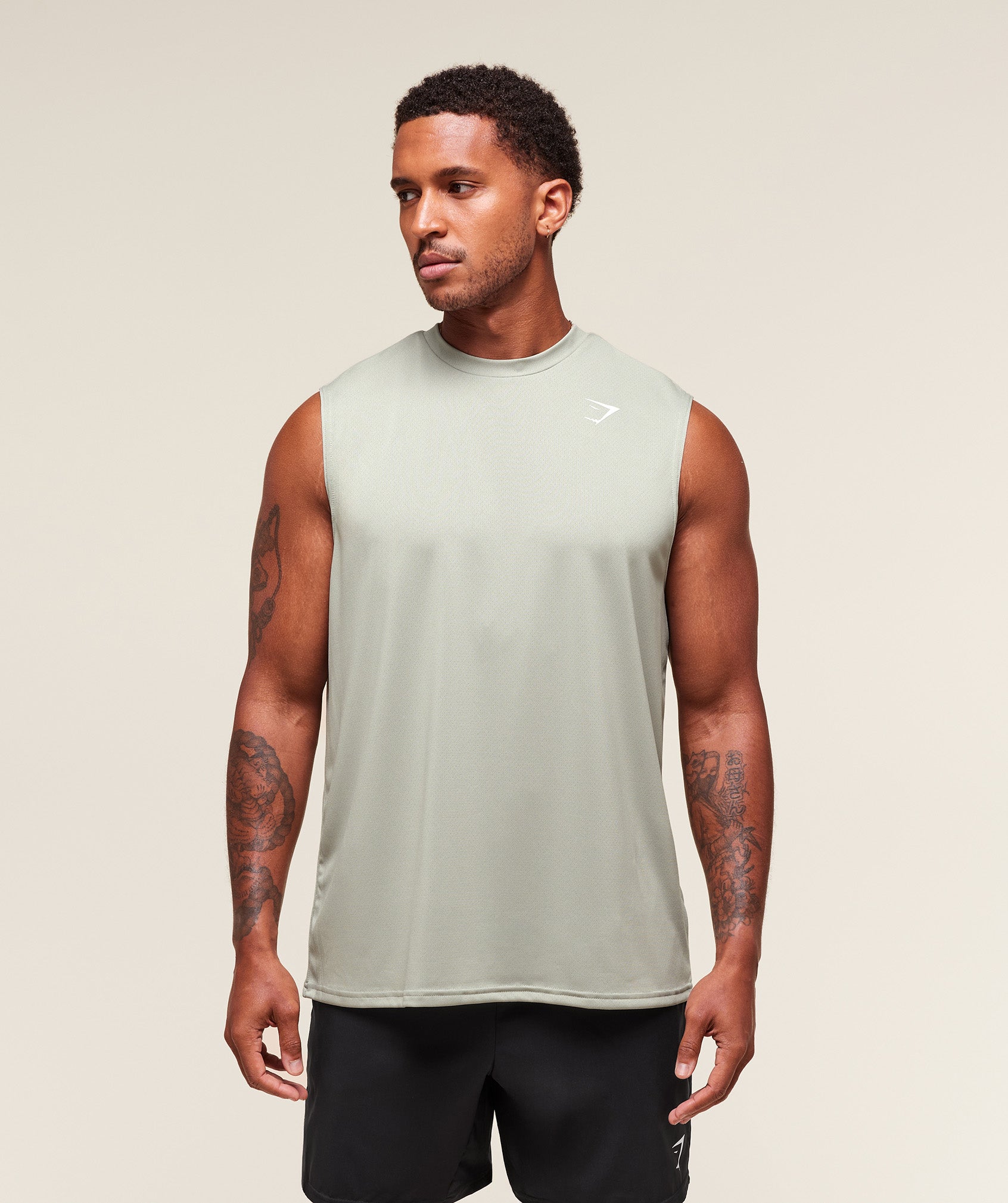 Gymshark Arrival Oversized Tank Stone Grey