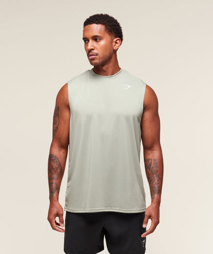 Gymshark Arrival Oversized Tank Stone Grey