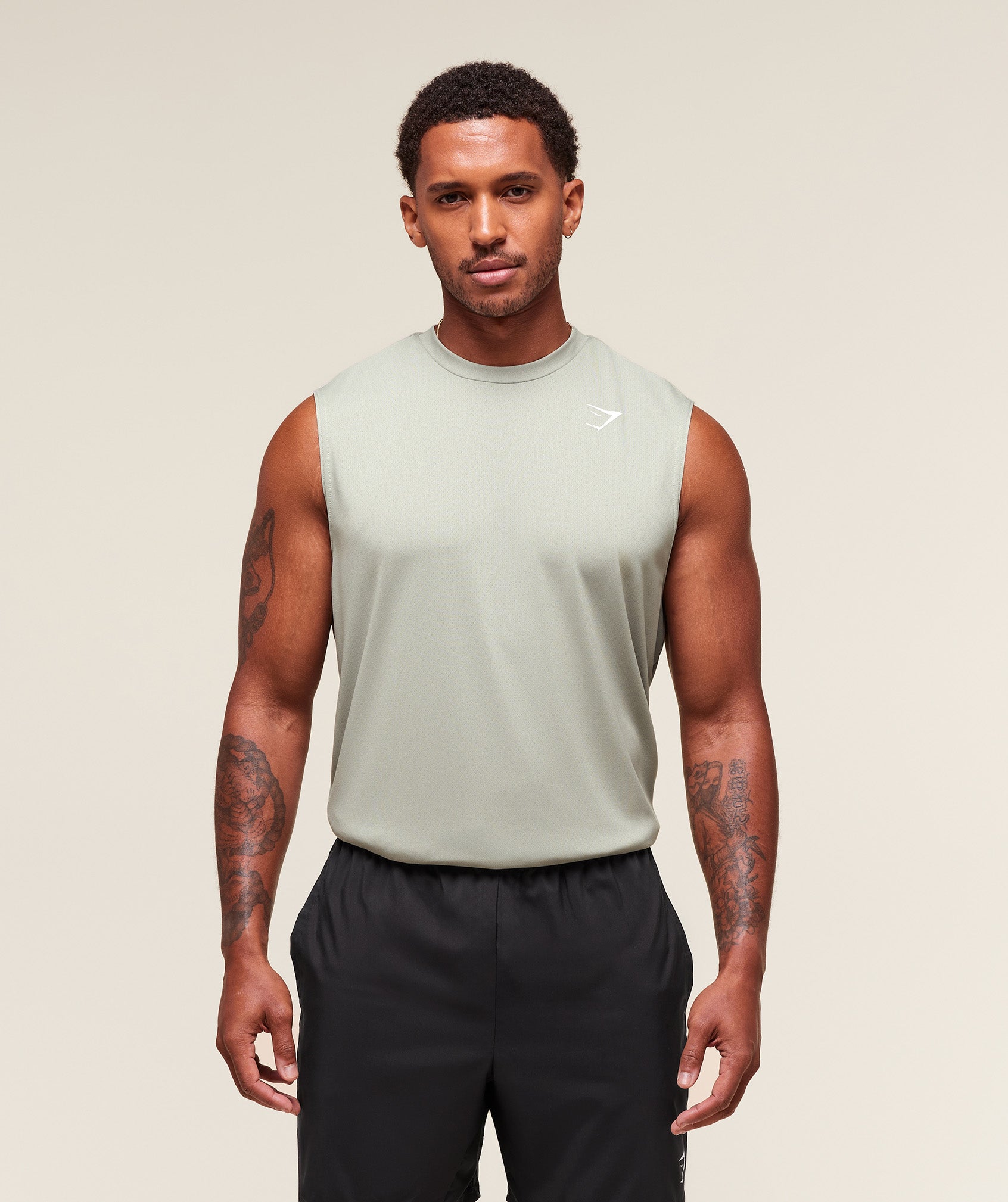Gymshark Arrival Oversized Tank Stone Grey