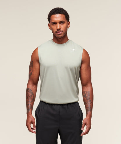 Gymshark Arrival Oversized Tank Stone Grey