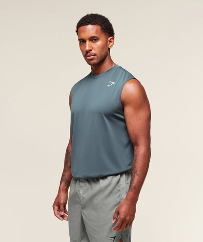 Gymshark Arrival Oversized Tank Titanium Blue