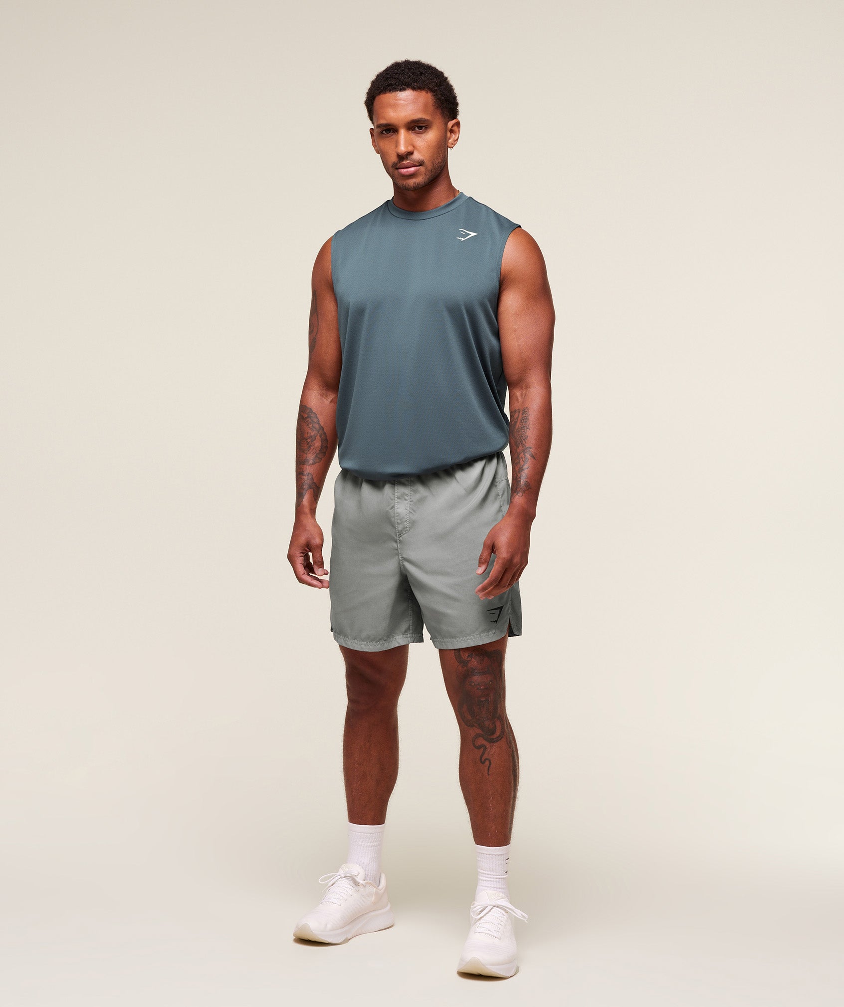 Gymshark Arrival Oversized Tank Titanium Blue