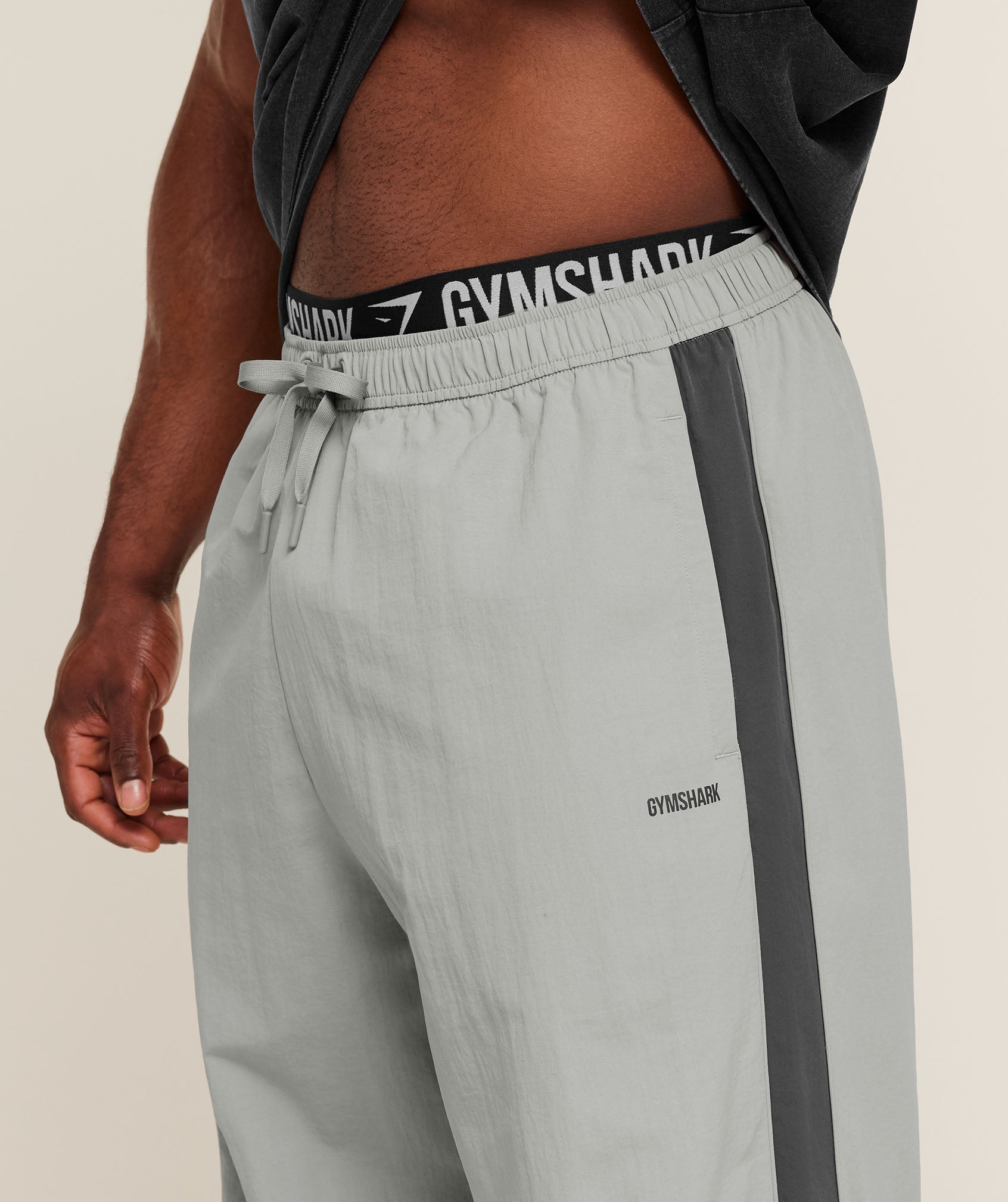 Gymshark Retro Collegiate Track Pants Smokey Grey