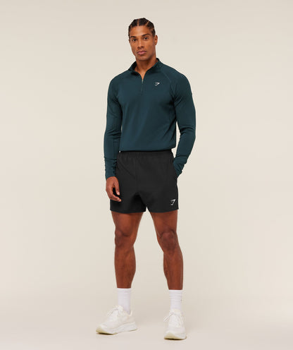 Gymshark Performance 1/4 Zip Deep Petrol Blue