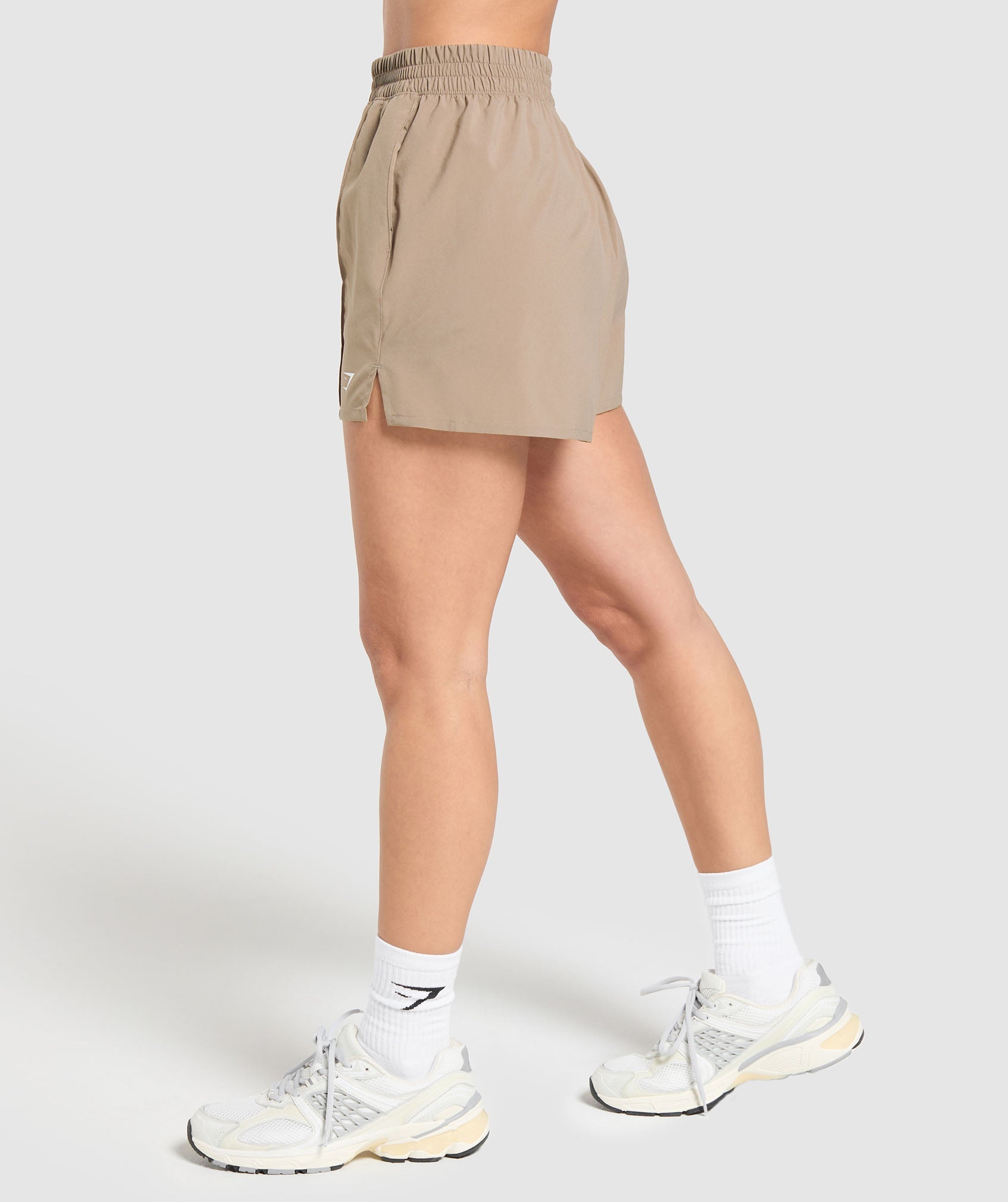 Women's Gymshark Pintuck Shorts Lifestyle Brown