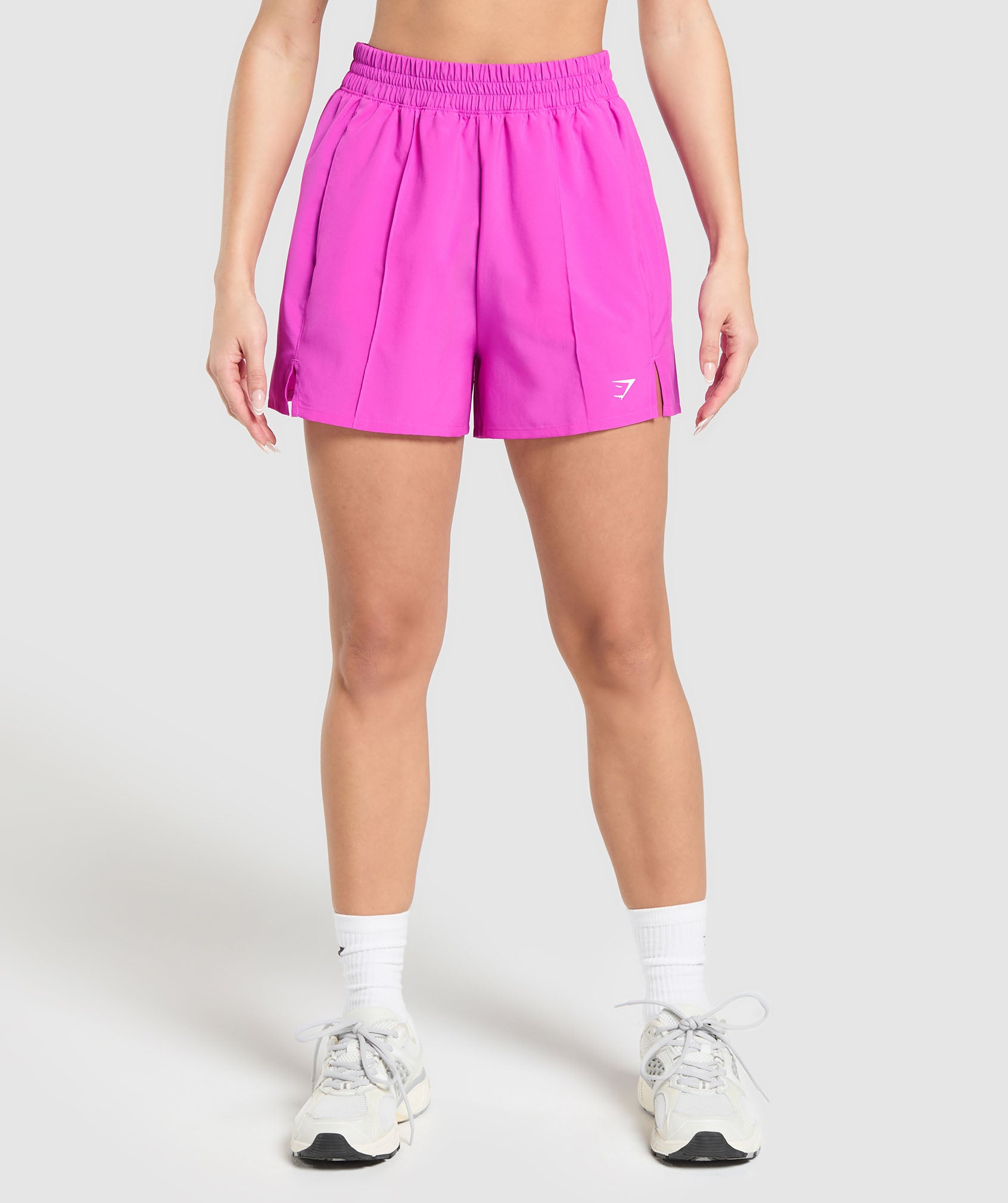 Women's Gymshark Pintuck Shorts Vibrant Pink
