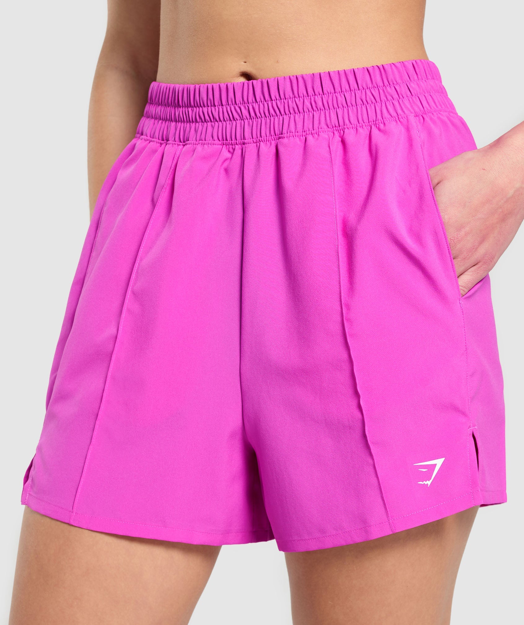Women's Gymshark Pintuck Shorts Vibrant Pink