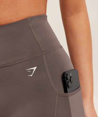 Women's Gymshark Pocket Shorts Cool Brown