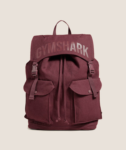Women's Gymshark Power Backpack Rich Maroon