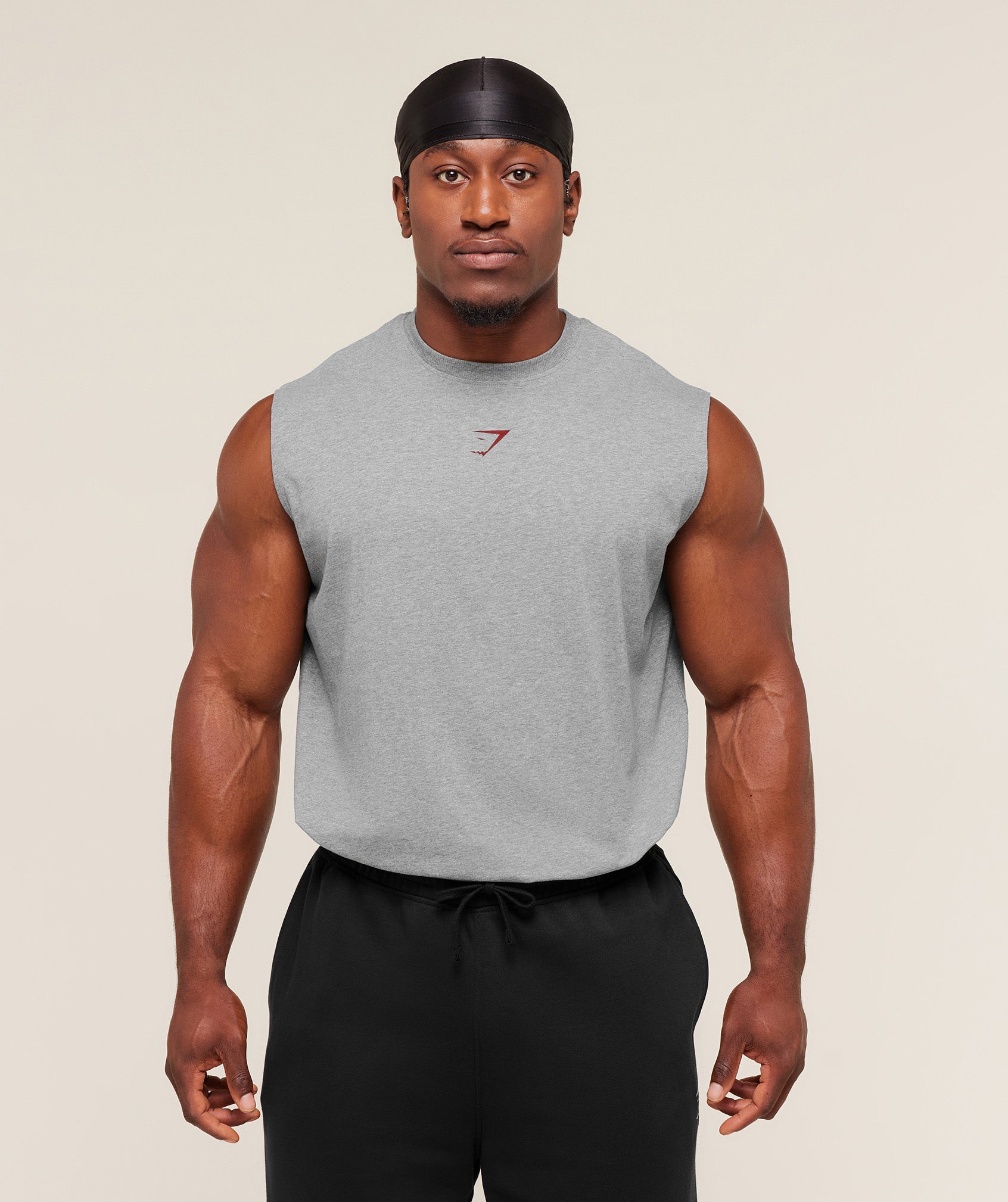 Gymshark Power Cut Off Tank Charcoal Core Marl