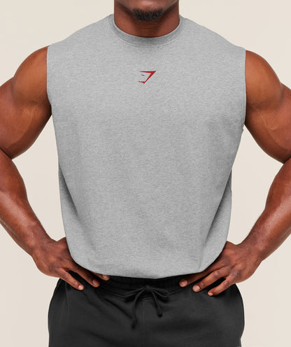 Gymshark Power Cut Off Tank Charcoal Core Marl