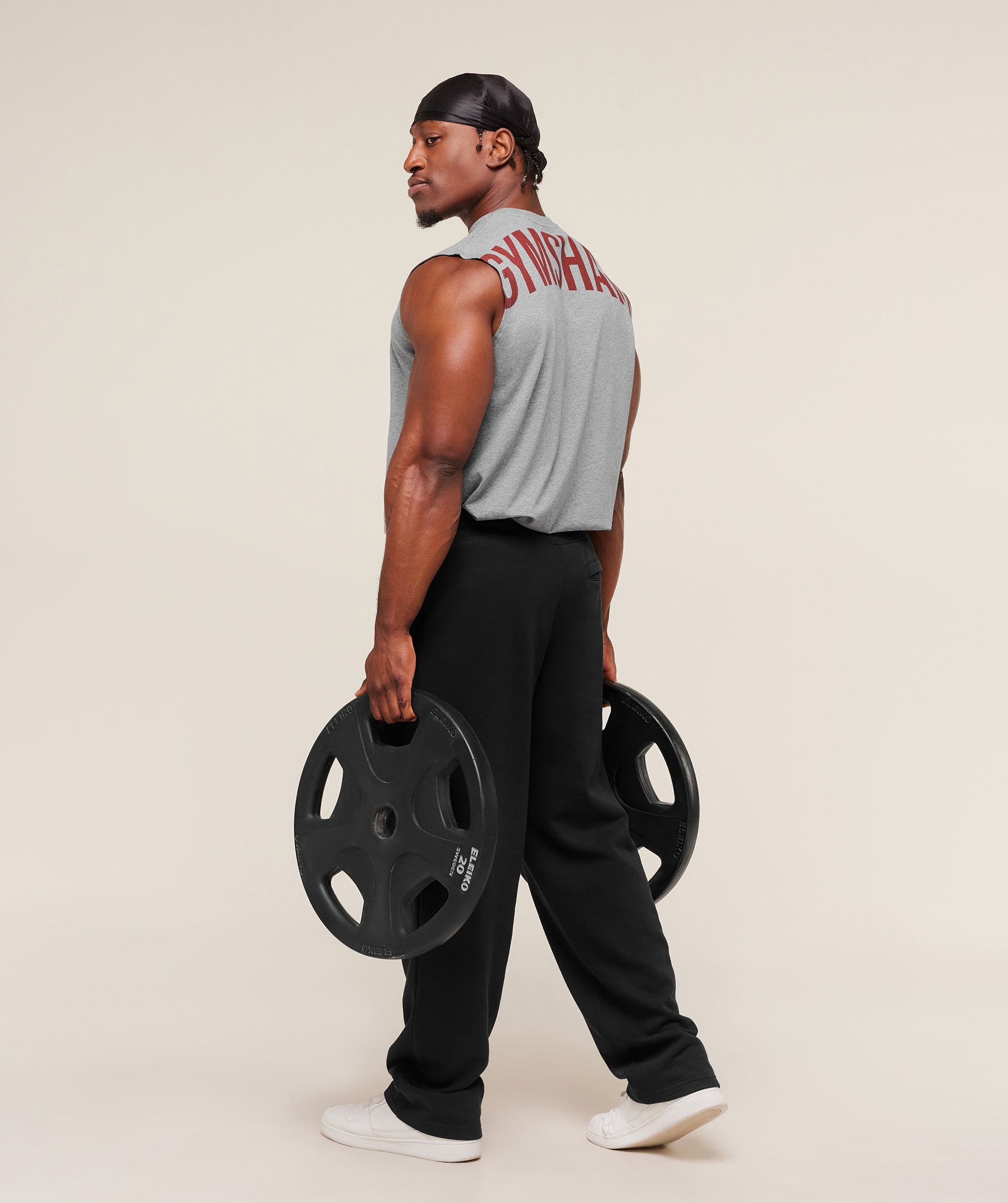 Gymshark Power Cut Off Tank Charcoal Core Marl