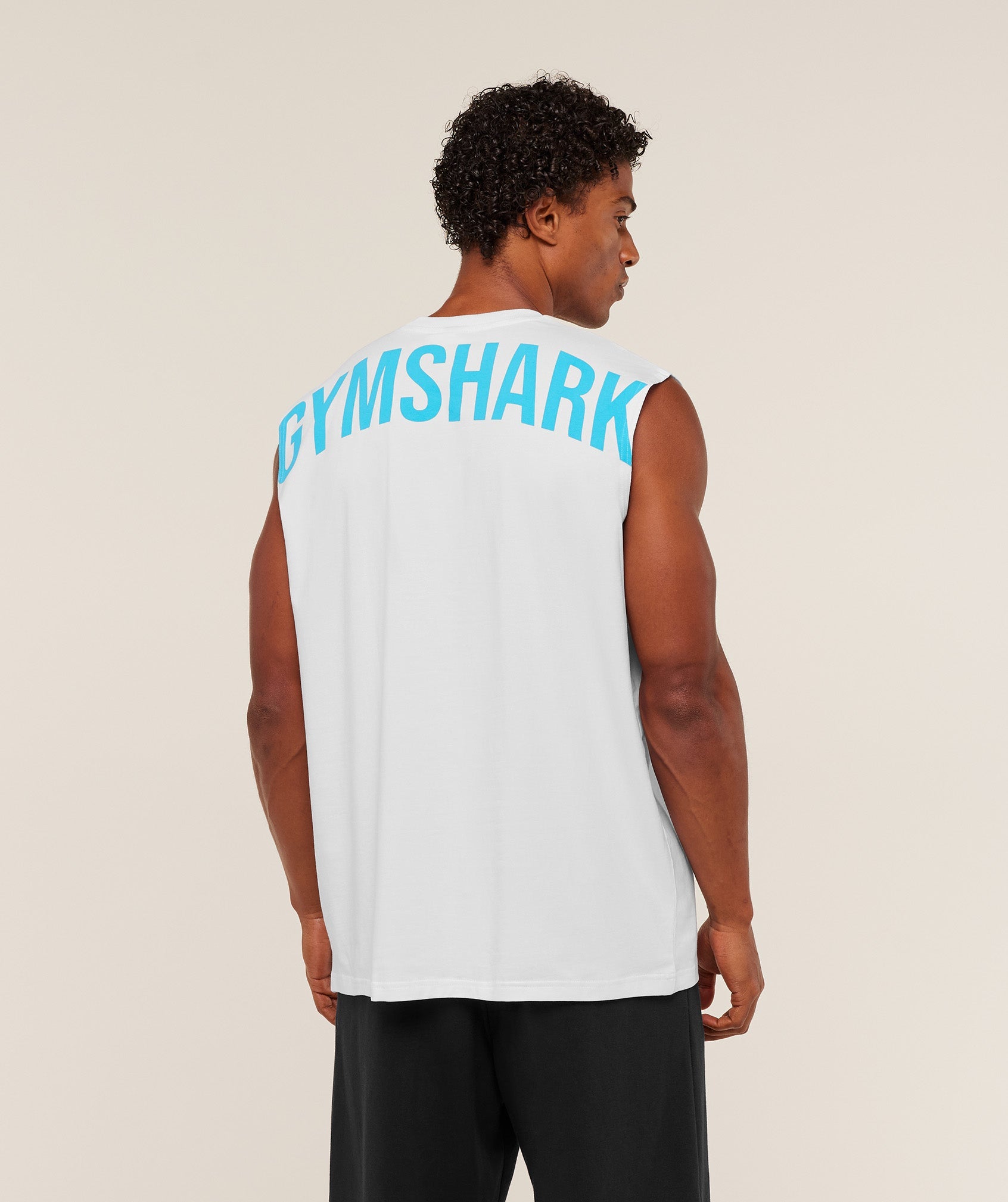 Gymshark Power Cut Off Tank Gs White