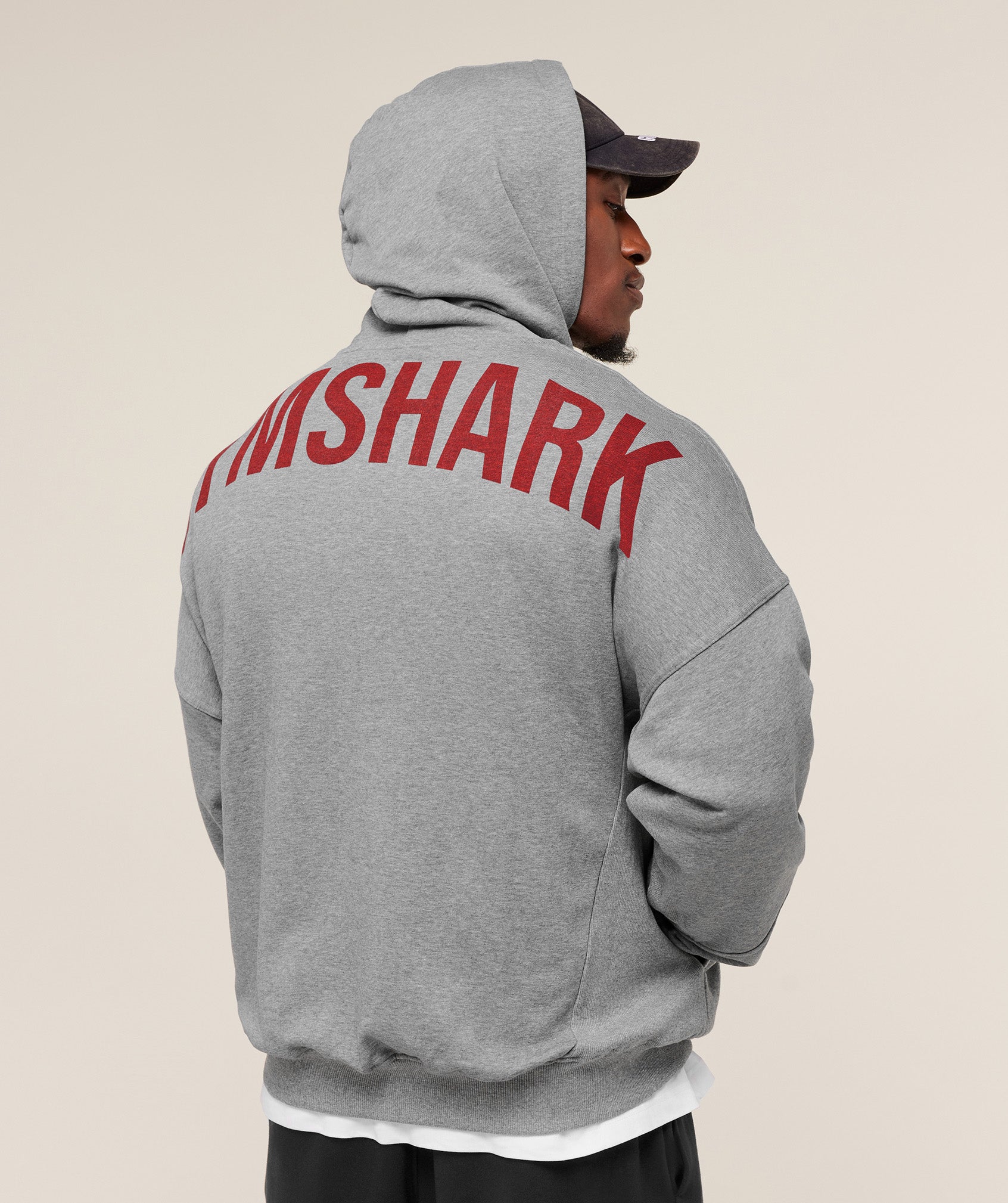 Gymshark Power Oversized Hoodie Charcoal Core Marl