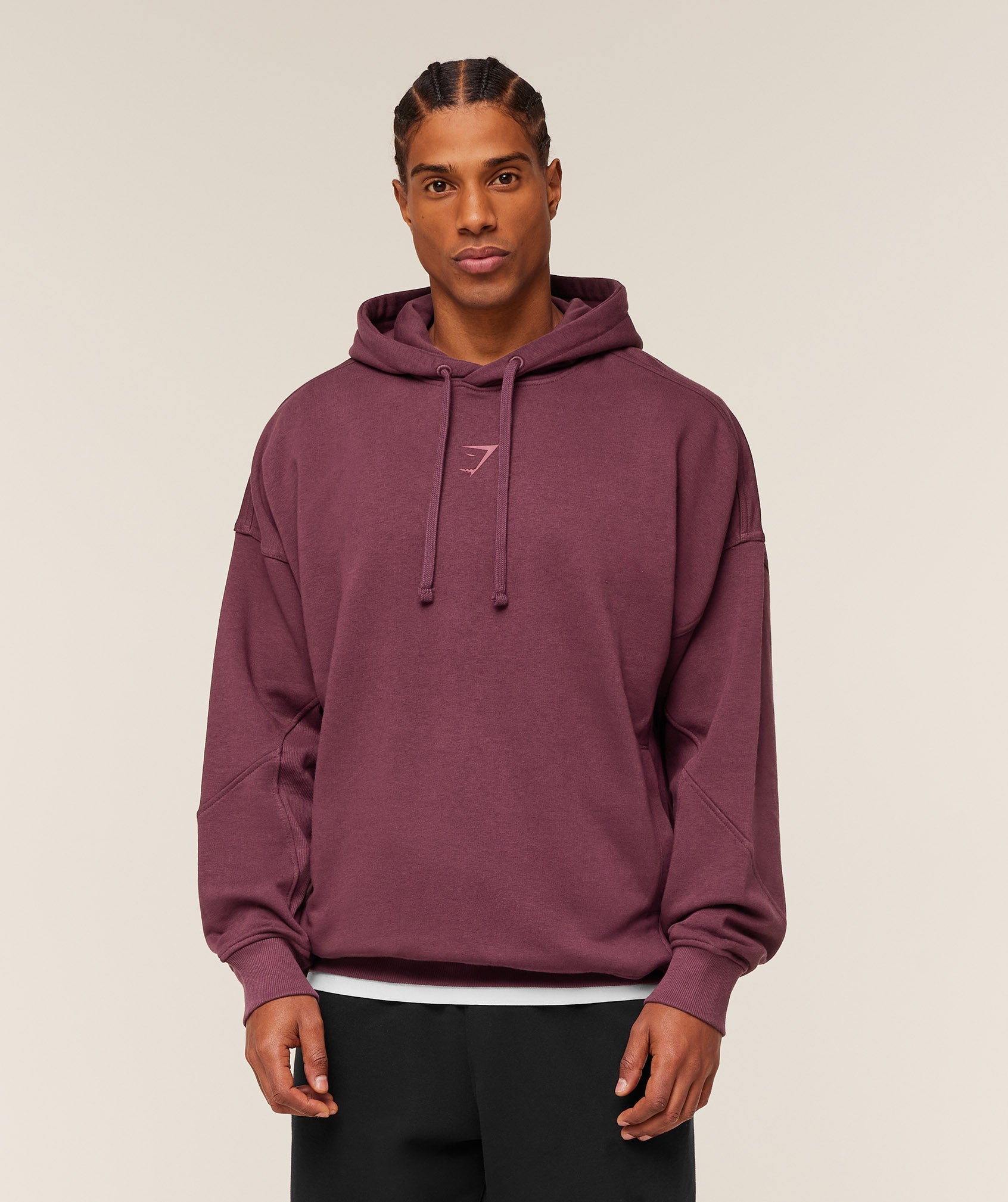 Gymshark Power Oversized Hoodie Gs Impact Burgundy