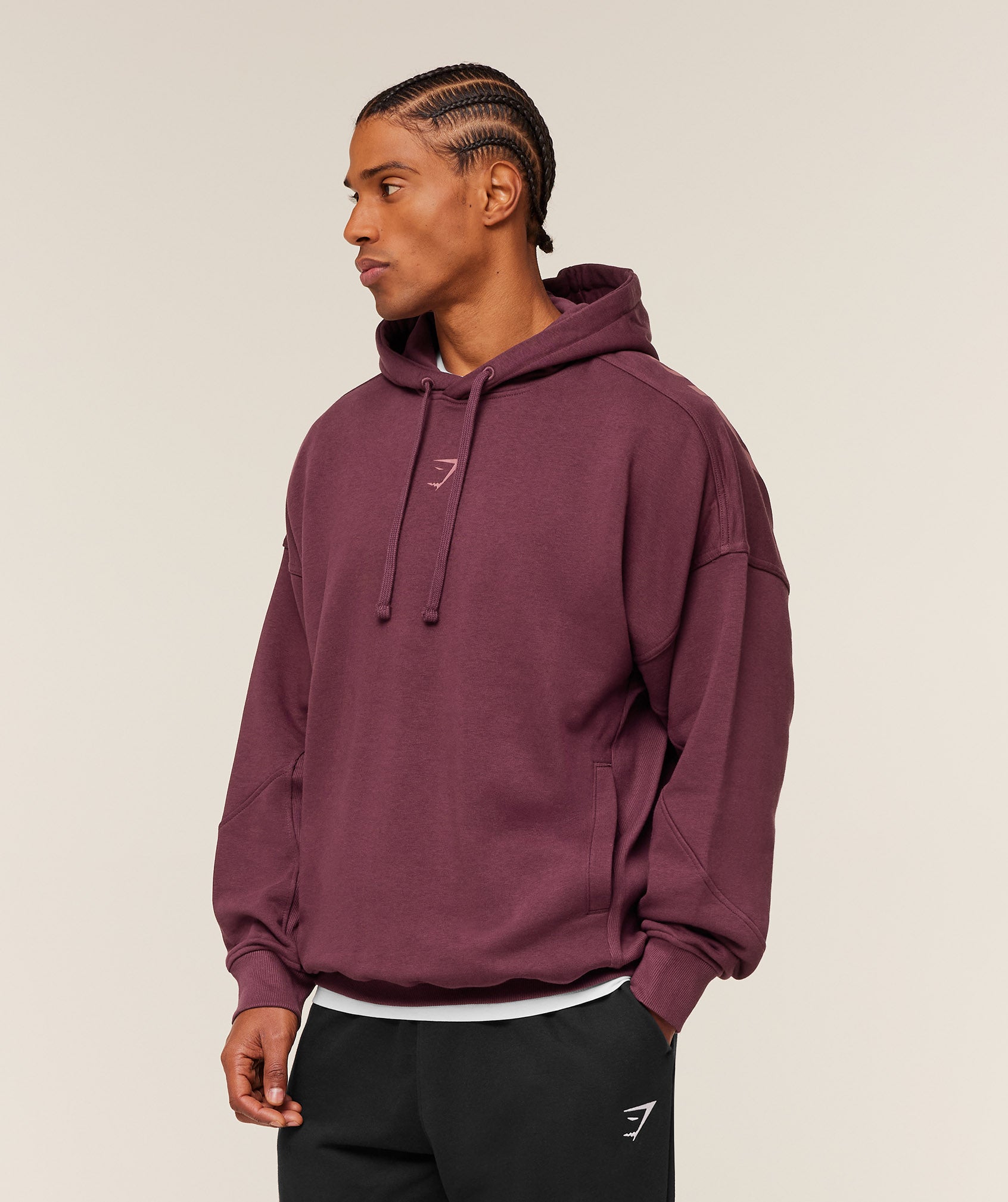 Gymshark Power Oversized Hoodie Gs Impact Burgundy
