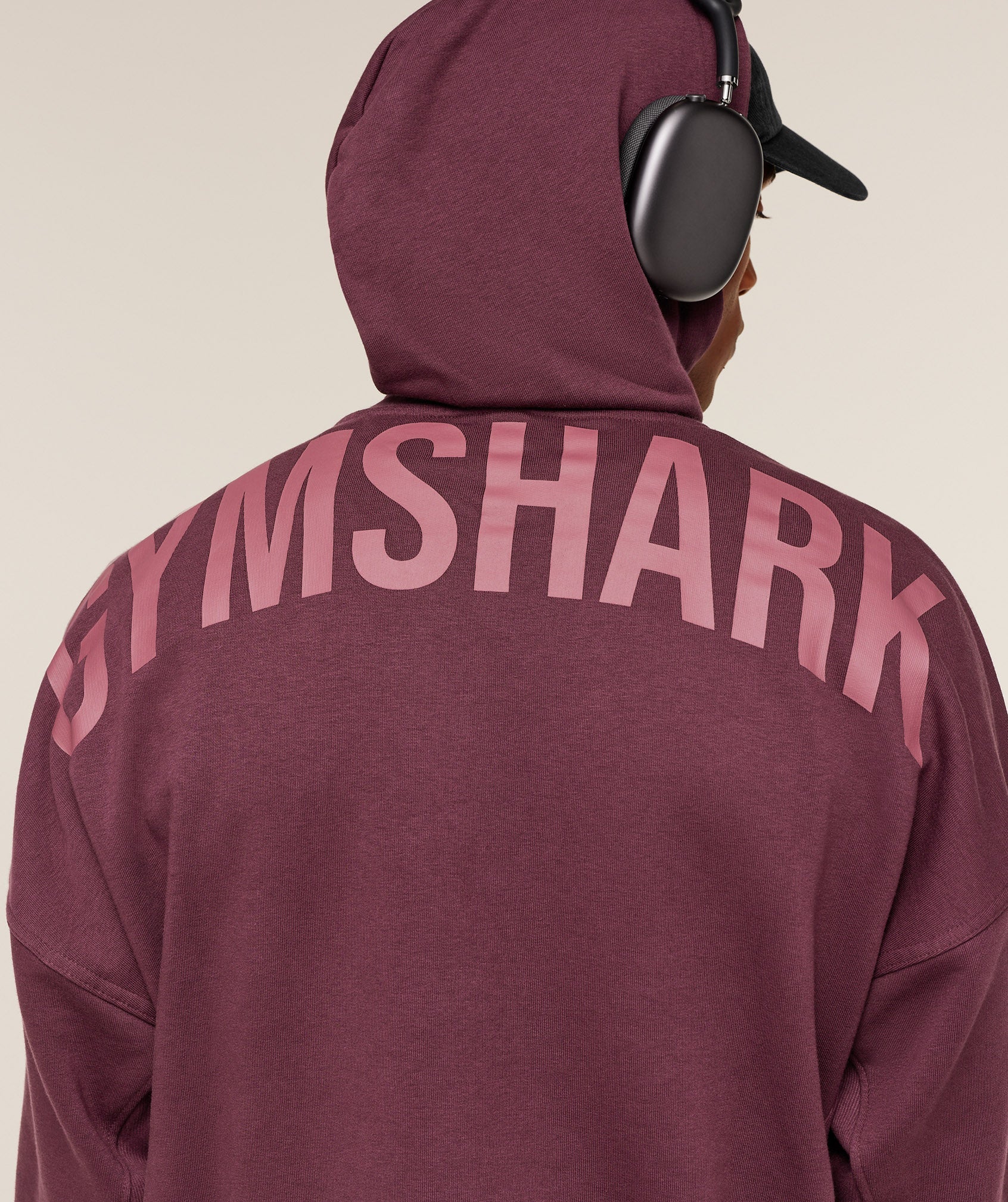 Gymshark Power Oversized Hoodie Gs Impact Burgundy