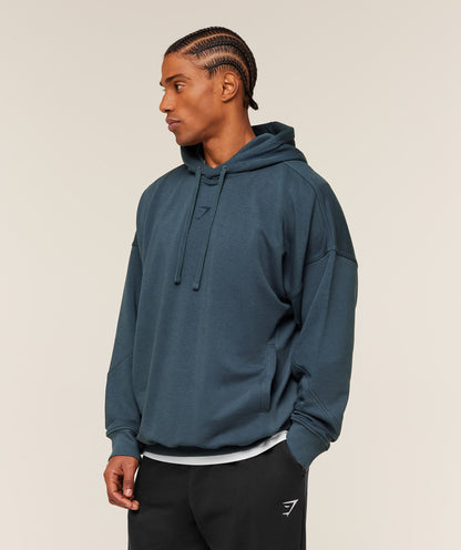 Gymshark Power Oversized Hoodie Gs Stealth Blue