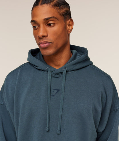 Gymshark Power Oversized Hoodie Gs Stealth Blue