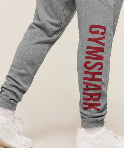 Gymshark Power Wordmark Joggers Charcoal Core Marl