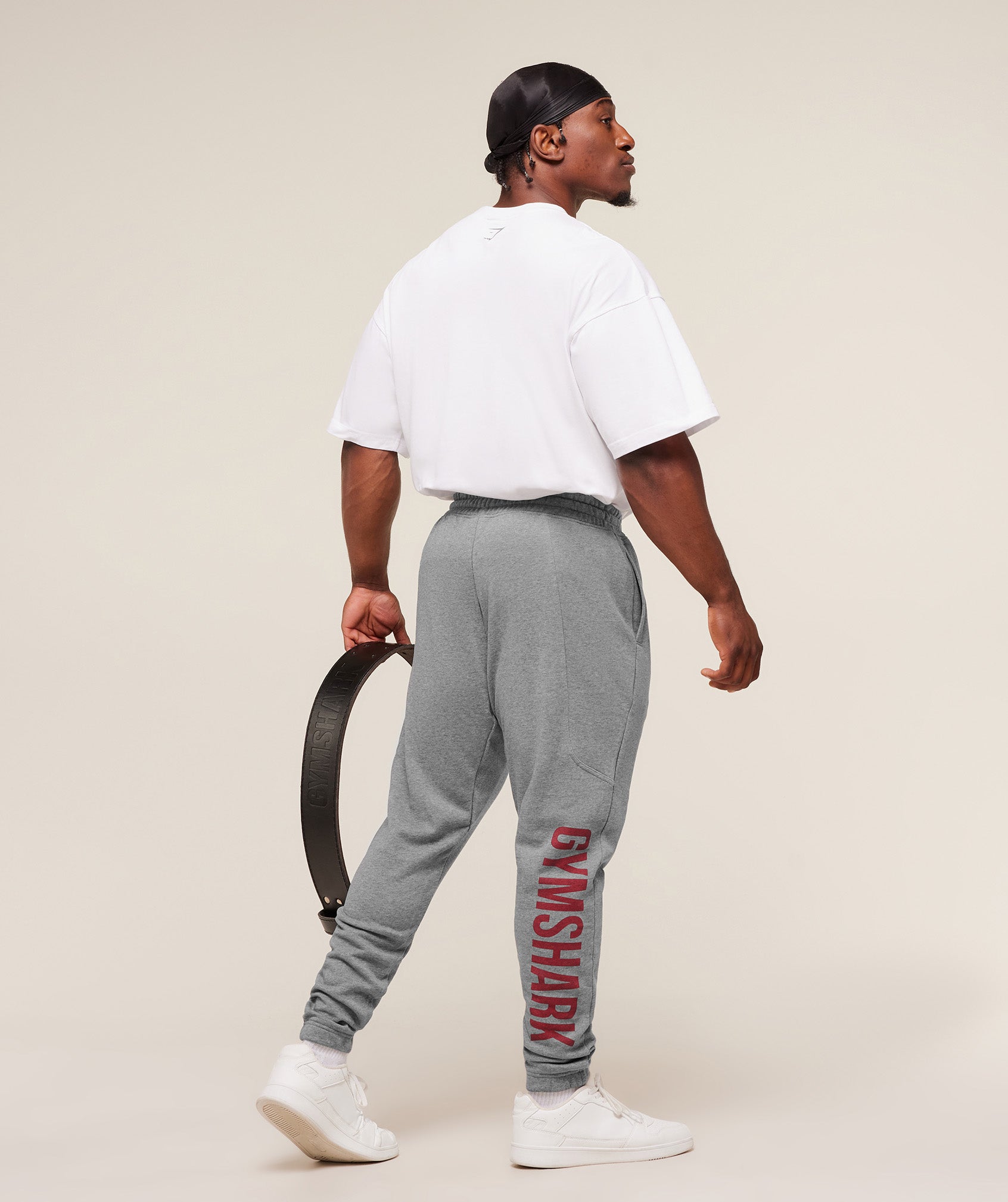 Gymshark Power Wordmark Joggers Charcoal Core Marl