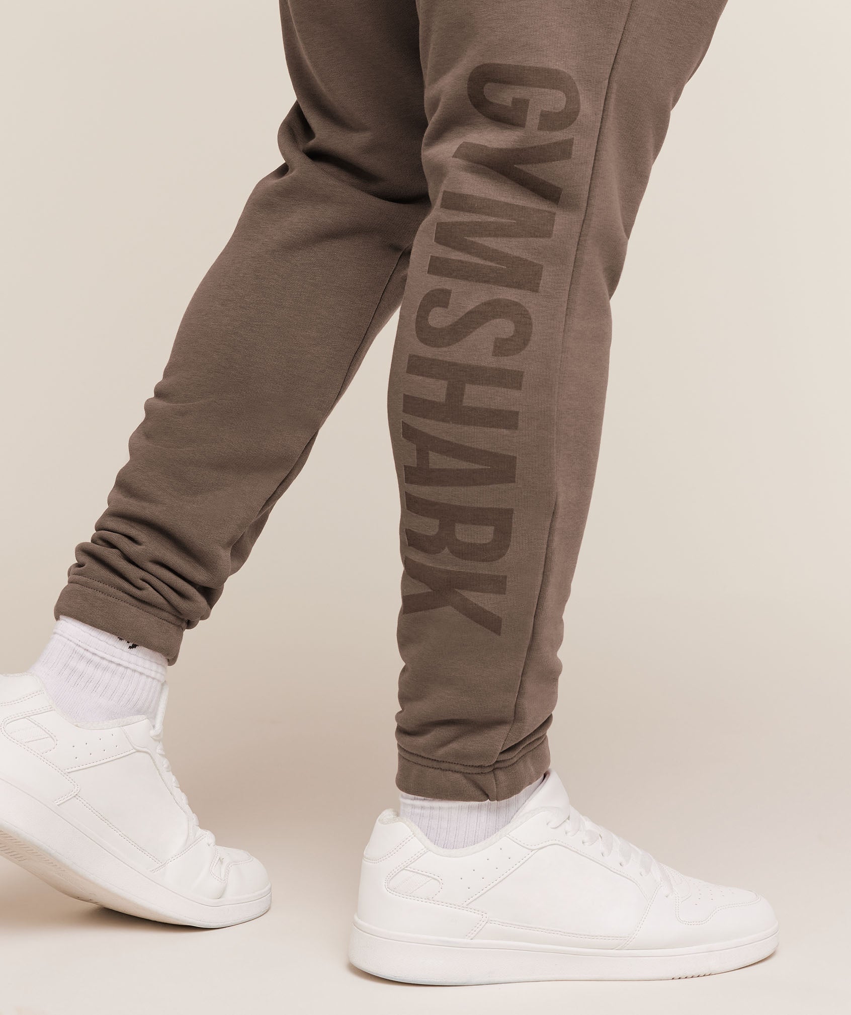 Gymshark Power Wordmark Joggers Soft Brown