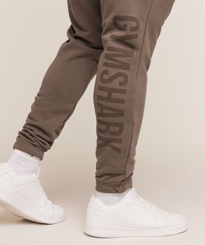 Gymshark Power Wordmark Joggers Soft Brown